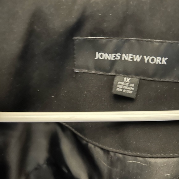 Jones New York Women's Black Trench Coat - Picture 3 of 5